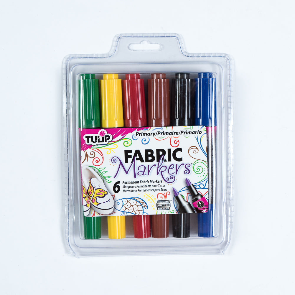 Tulip Dual Tip Primary Color Fabric Markers - 6-Pack - Joann Fabrics