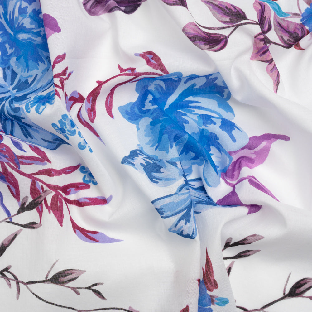 Mood Exclusive Plum Roses and Hellos Cotton Voile - Joann Fabrics