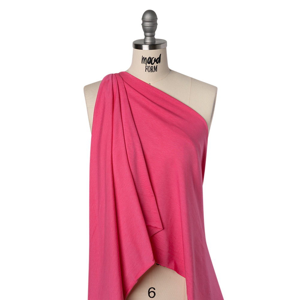 Stretch Cotton and Modal Jersey - Bright Pink - Deadstock - Joann Fabrics