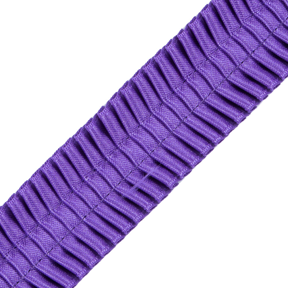 Italian Purple Deep Knife Pleated Trimming - 1