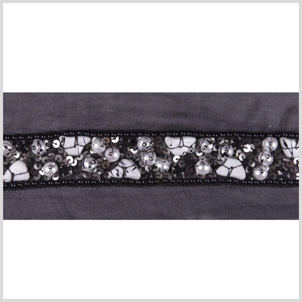 Black/White Silk Sequin Beaded Trim - Joann Fabrics