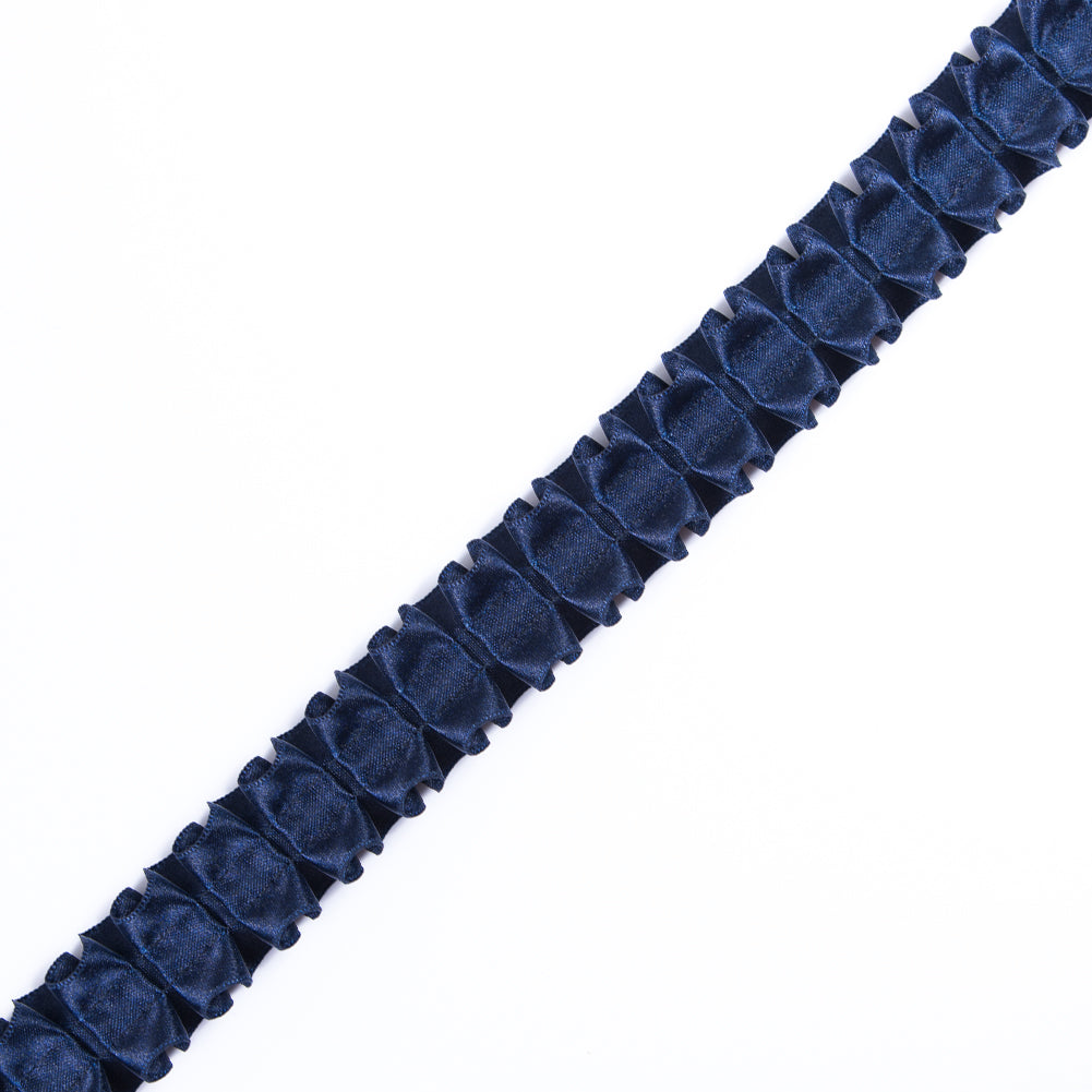 Italian Navy Box Pleated Trimming - 1