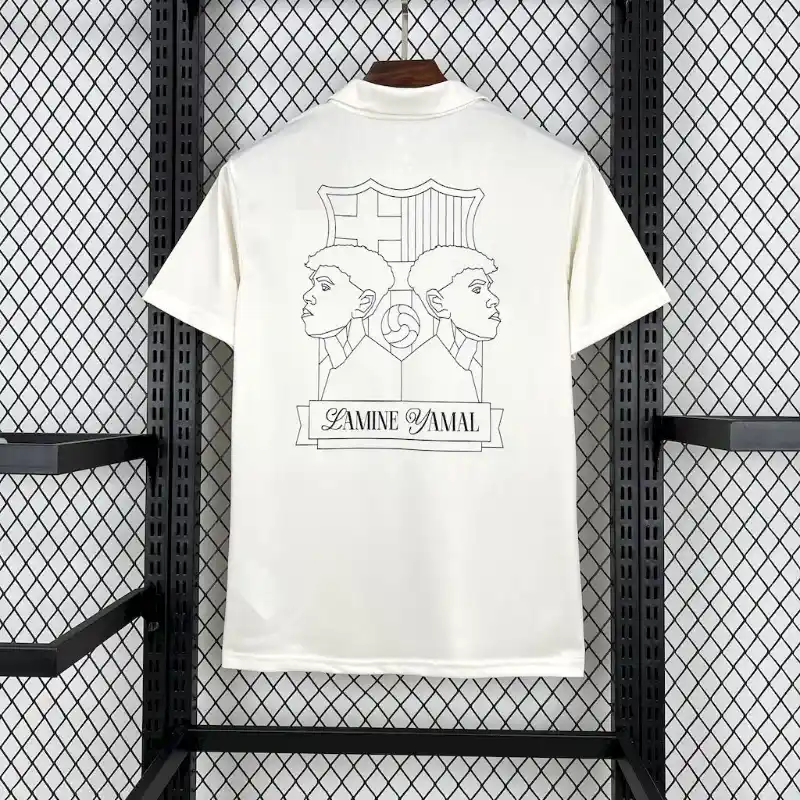 Barcelona Lamine Yamal White Limited Jersey
