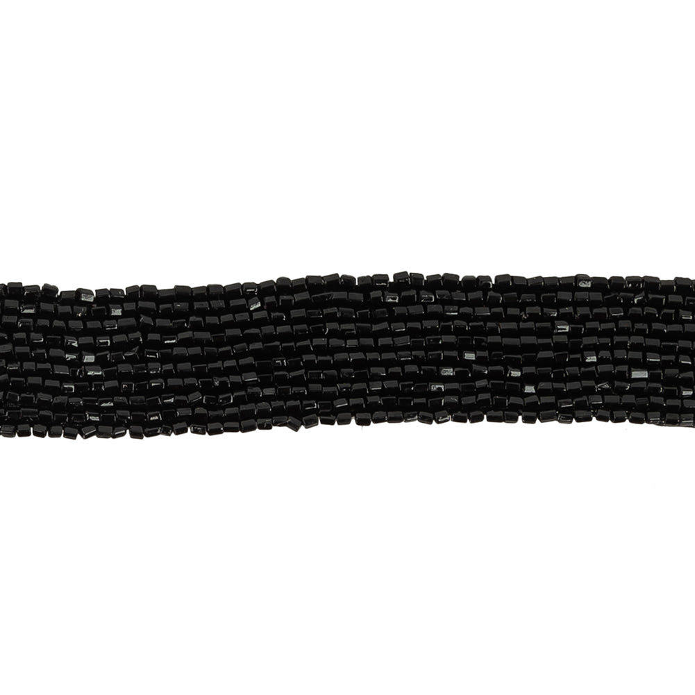 Vintage Fancy 10 Row Black Bugle Beaded Trimming - 0.75