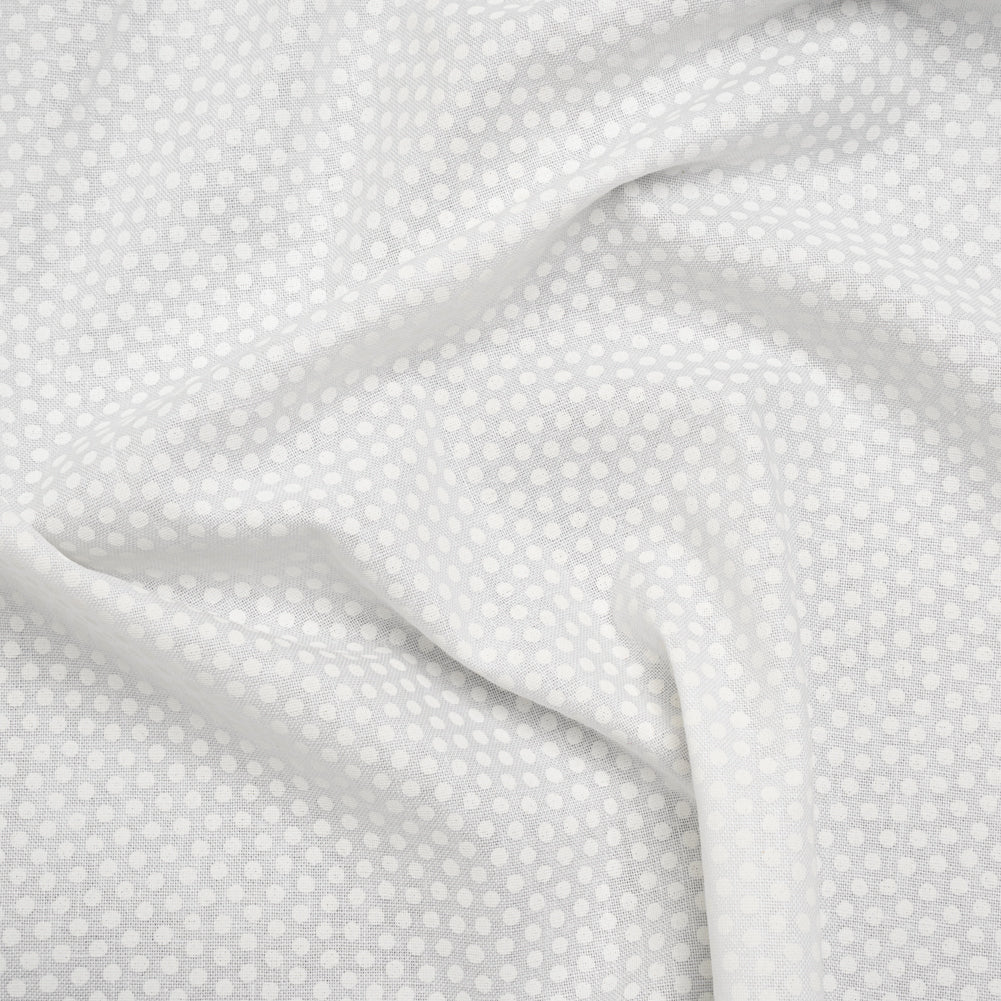 Printed Quilting Cotton by Patrick Lose for Northcott - White on White Spotty - Basically Black & White Collection - Joann Fabrics