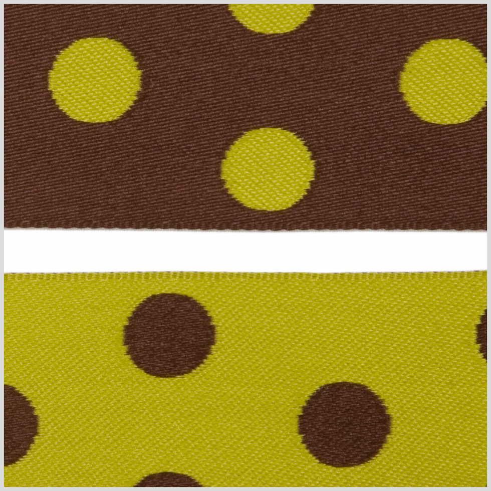 Brown/Green French Jacquard Ribbon - Joann Fabrics