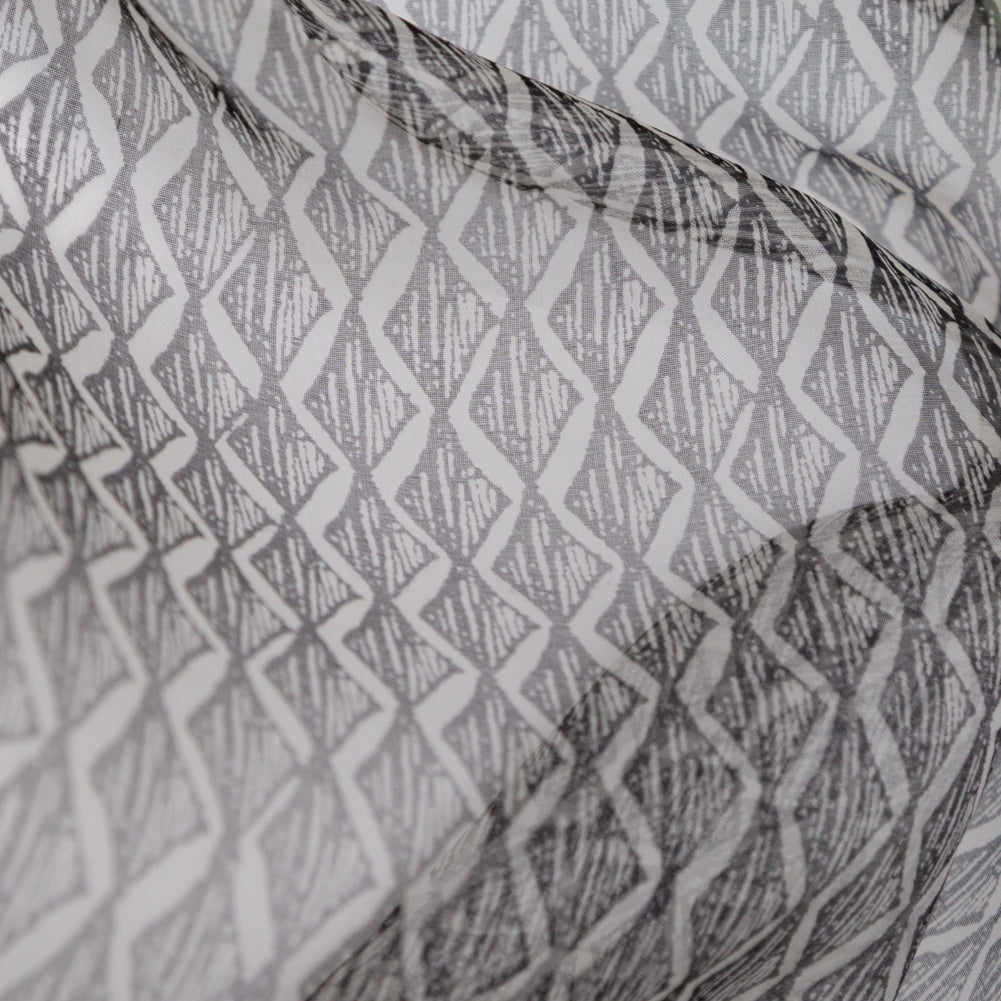Brushed Nickel Zig Zag Silk Organza - Joann Fabrics