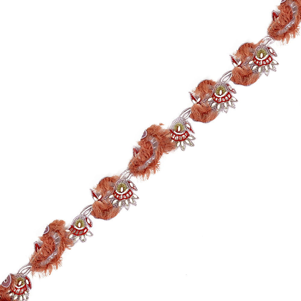 Lilac, Red and Coral Floral Beaded Fringe Trim - Joann Fabrics
