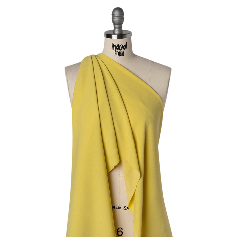Stretch Polyester Crepe Double Knit - Lemon Yellow - Designer Deadstock - Joann Fabrics