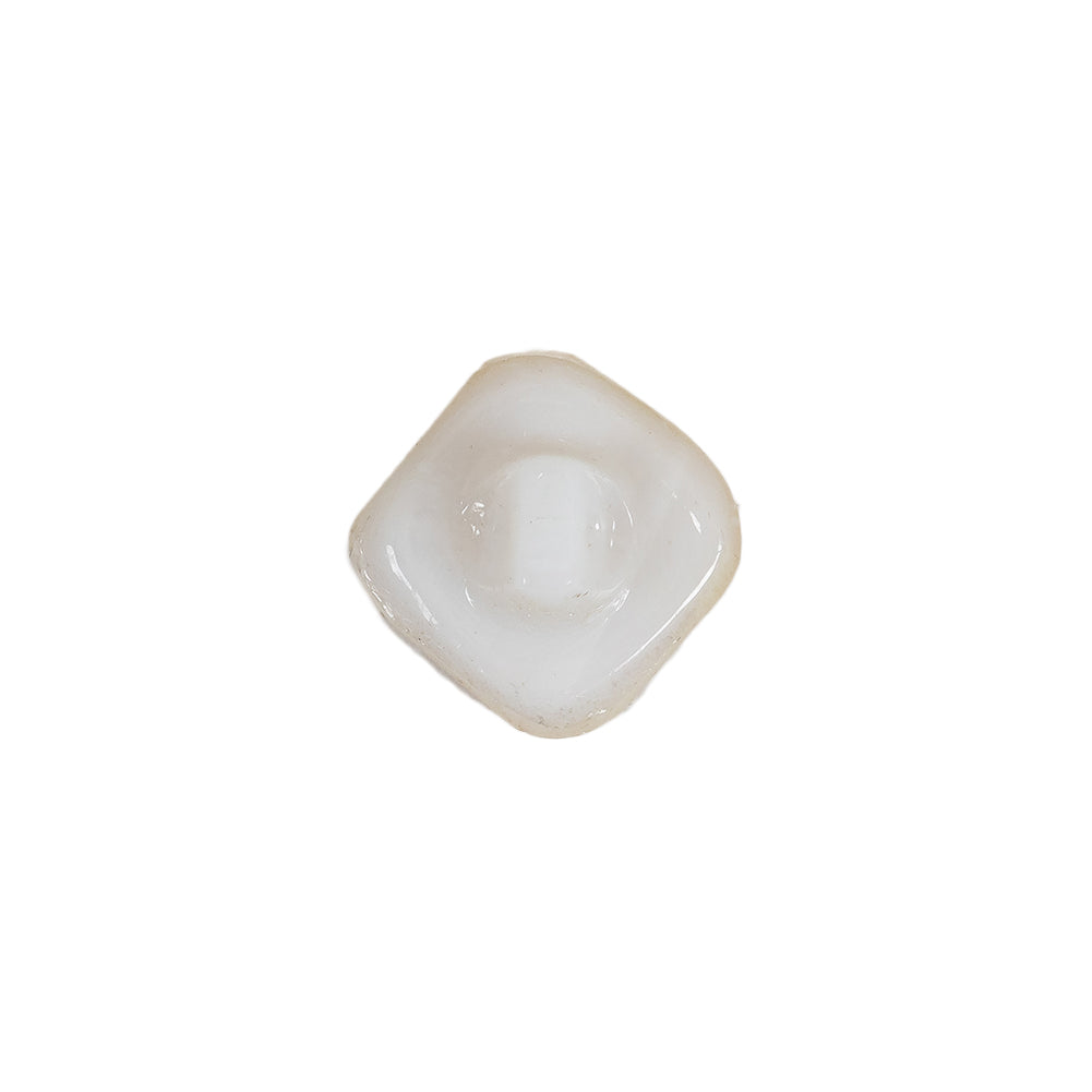 Vintage Pearl Finished Shank Back Square Glass Button with Rhinestone - 22L/14mm - Joann Fabrics