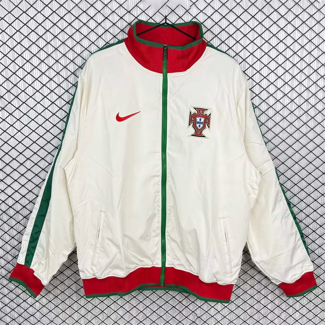 Retro Portugal 2010 White Windbreaker - UnitedFutballJersey