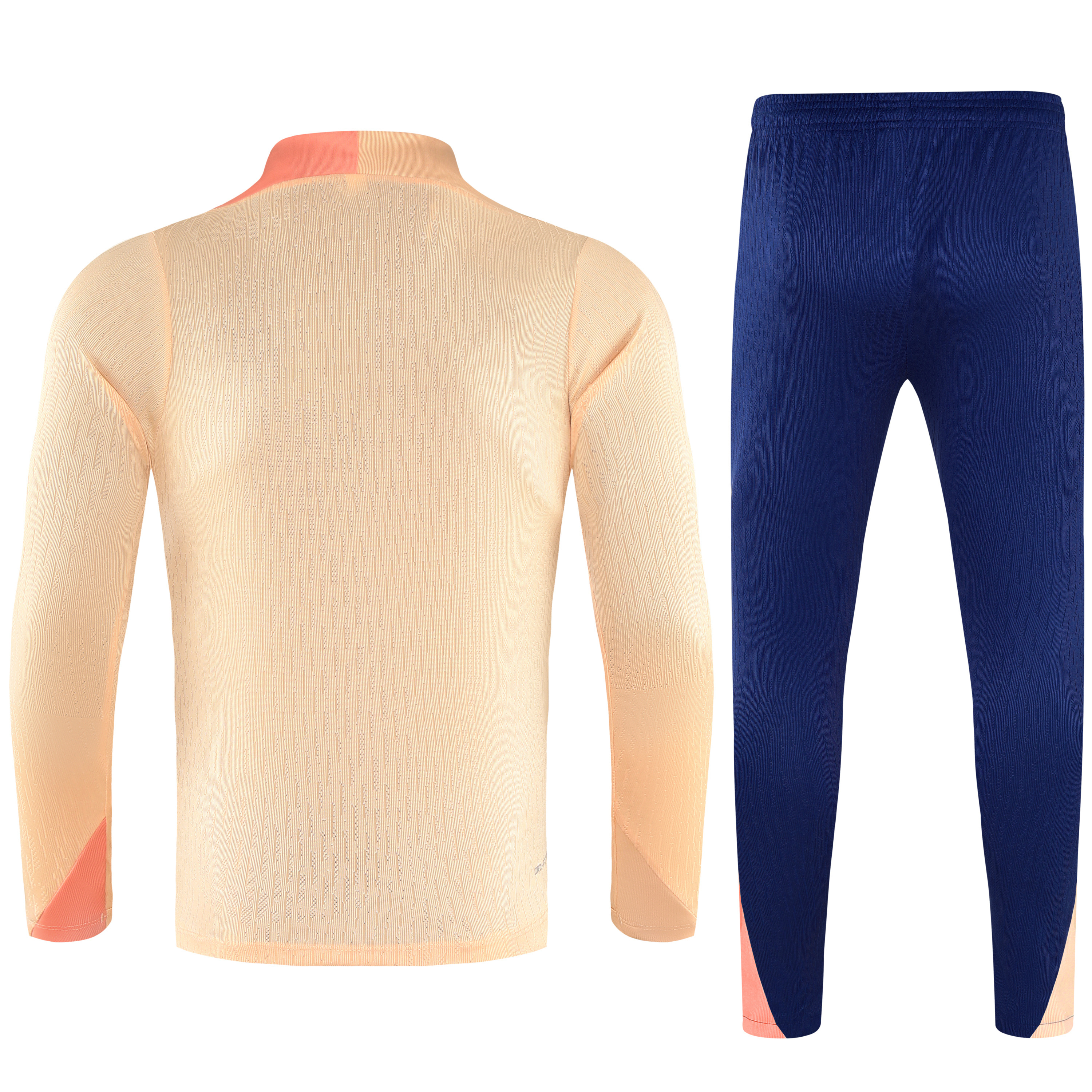 2025/2026 Barcelona beige Half-Pull Training Suit Jersey Set