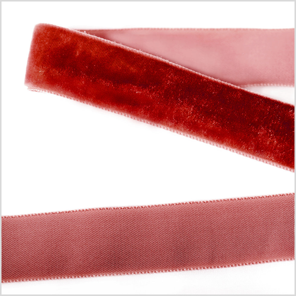 Single Faced Velvet Ribbon Made in Italy - 7/8