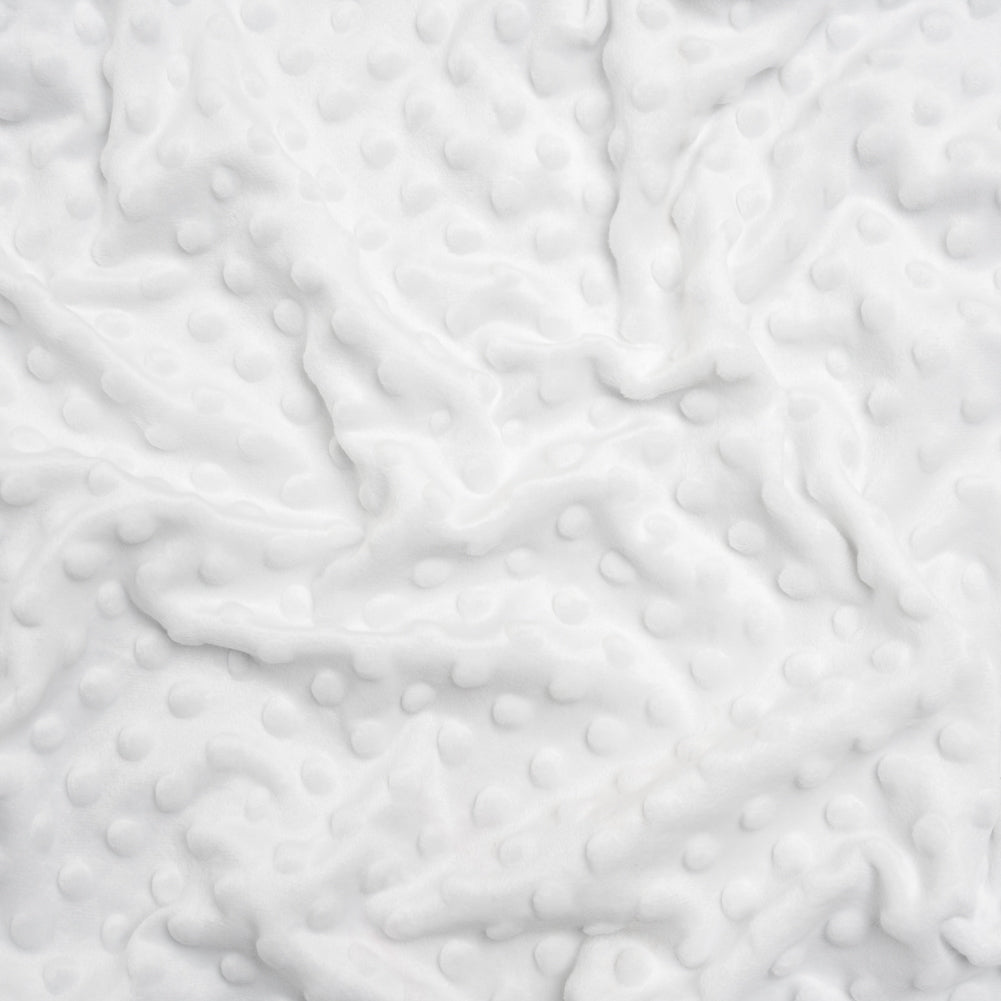 Dotted Minky - White Textured Polka Dots - Joann Fabrics