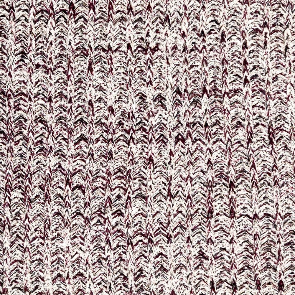 Italian Burgundy and White Chunky Wool Knit - Joann Fabrics