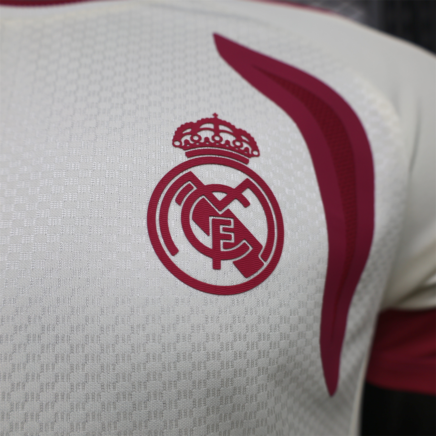 Real Madrid 26-27 Off-White Red Training Jersey - Player Version - UnitedFutballJersey