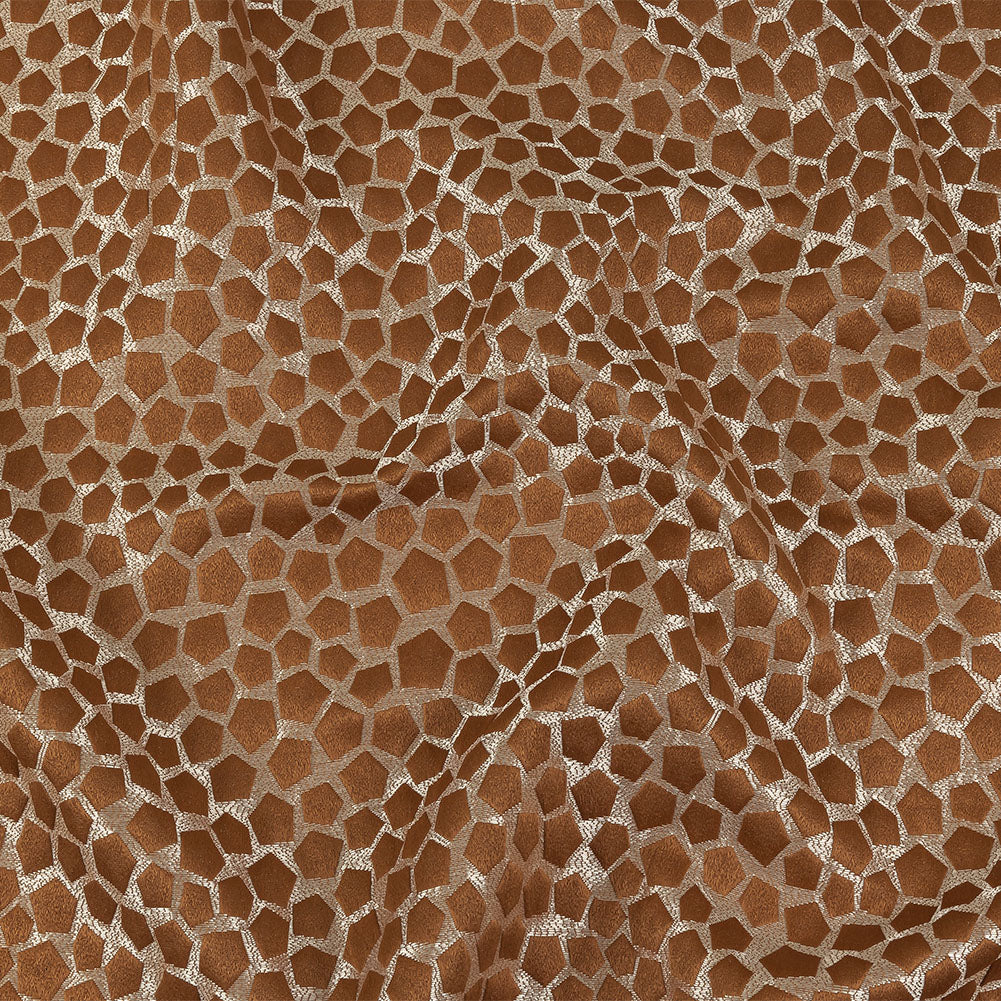 British Imported Copper Satin-Faced Pentagonal Drapery Jacquard - Joann Fabrics
