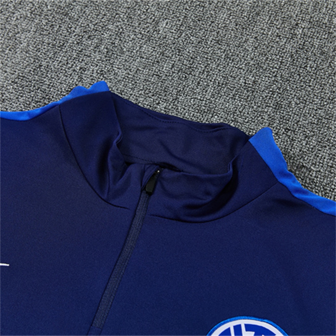 Inter Milan 26-27 Kids Long Sleeve Training Set - Royal Blue Top & Royal Blue Pants - UnitedFutballJersey