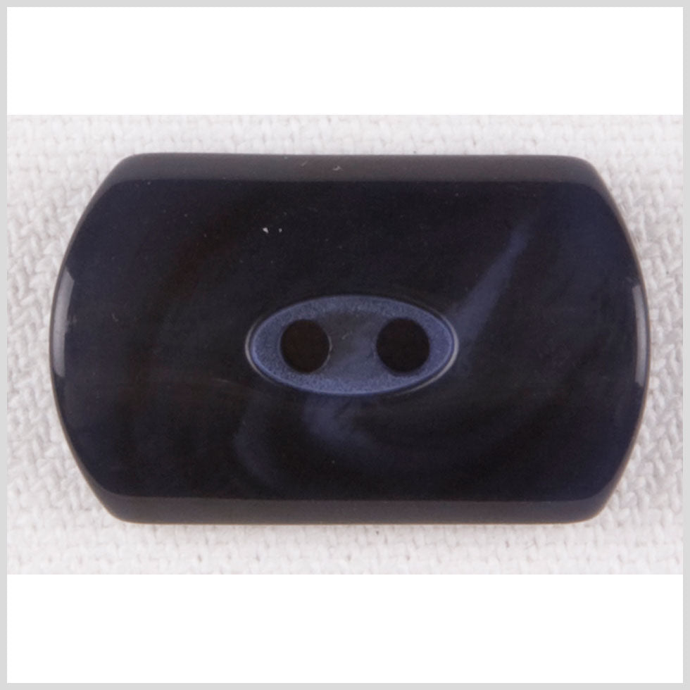 Rounded Rectangular Plastic 2-Hole Button - 36L/23mm - Navy Blue Swirls - Joann Fabrics