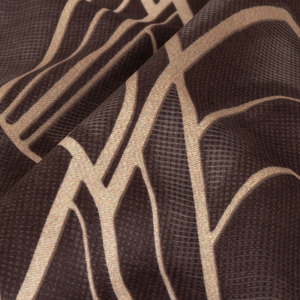Printed Microvelvet - Graphite Labyrinth of Arches - British Imported - Joann Fabrics