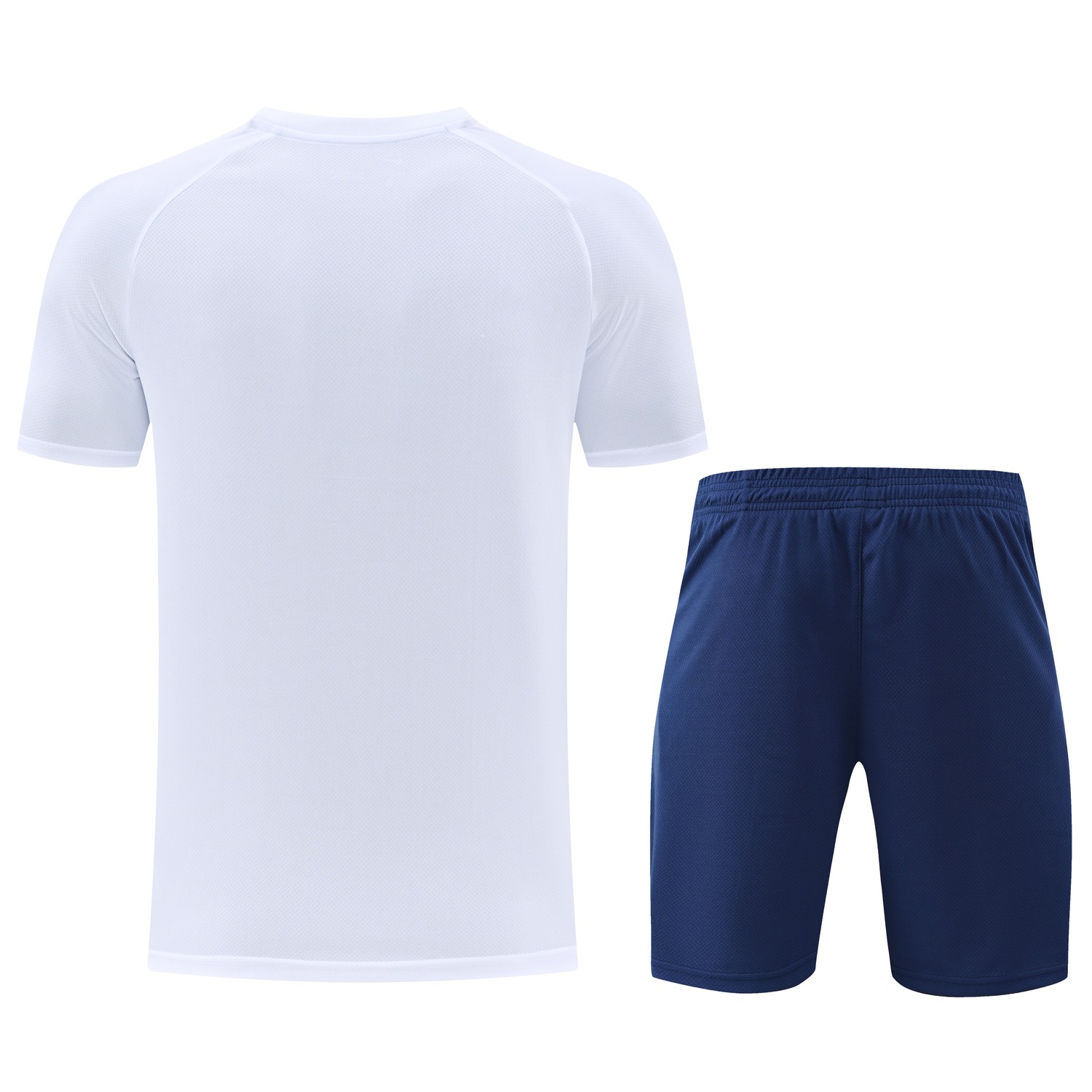 France 2026 Short-Sleeve Training Set - White Top & Deep Blue Shorts - UnitedFutballJersey
