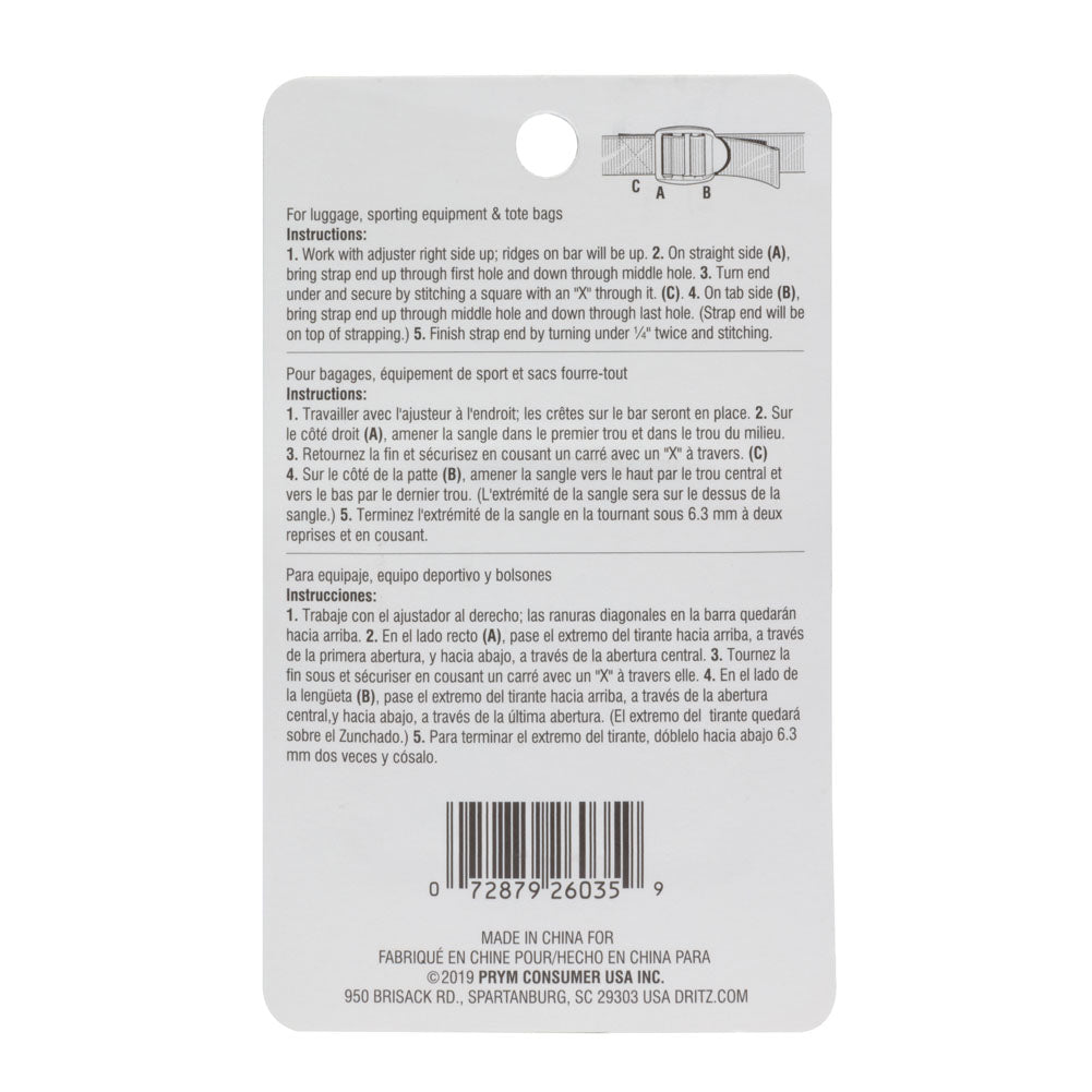 Dritz Black Strap Adjusters for 1