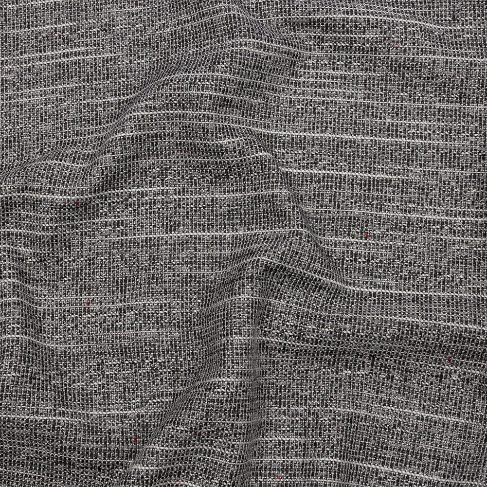 Black, White and Silver Metallic Polyester Tweed - Joann Fabrics