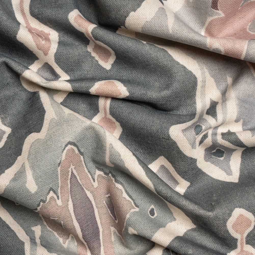 Cotton and Linen Canvas Print - Smoke Painted Diamonds - British Imported - Joann Fabrics