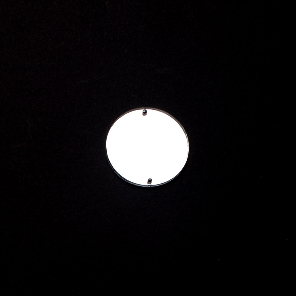 Silver Laminate 2-Hole Round Plastic Mirror - 45L/29mm - Joann Fabrics
