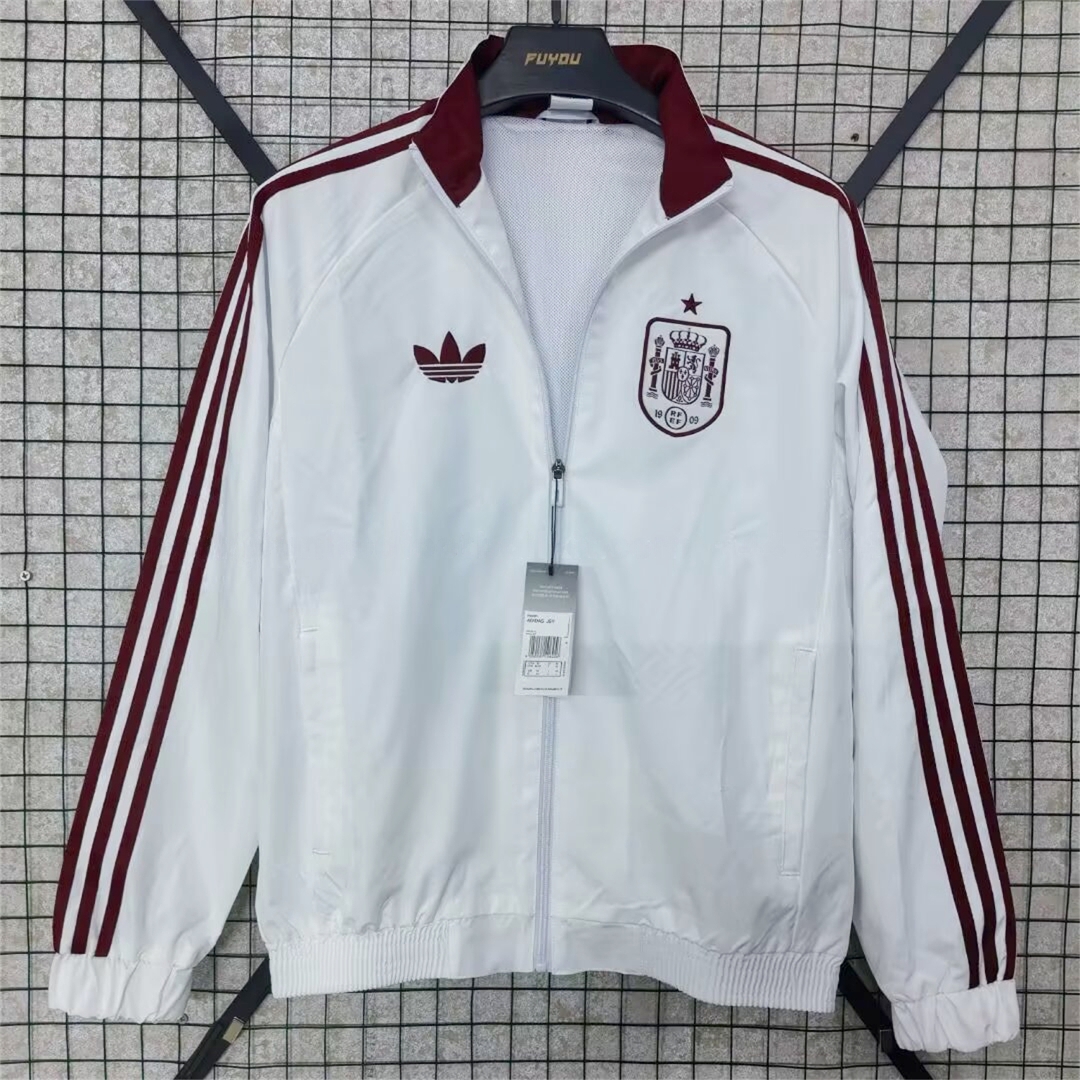 Spain 2026 Windbreaker Jacket - White - UnitedFutballJersey