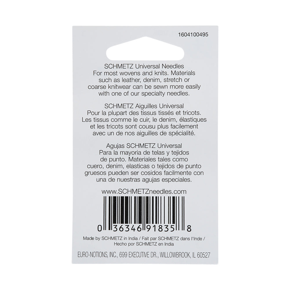 Schmetz Universal Machine Needles - Assorted Sizes (70/10, 80/12, 90/14, 100/16) - 10 ct - Joann Fabrics