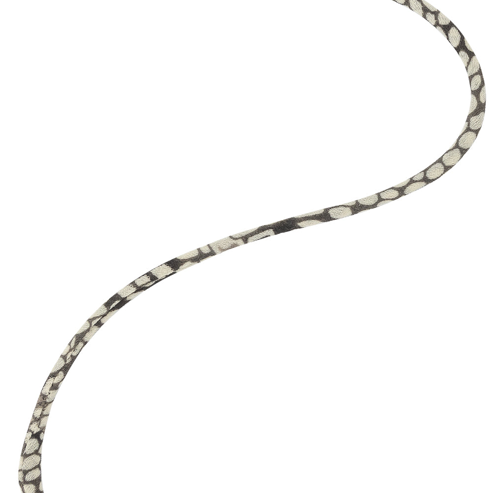 Agate Gray and Off-White Geometric Spaghetti Cord - 0.1875