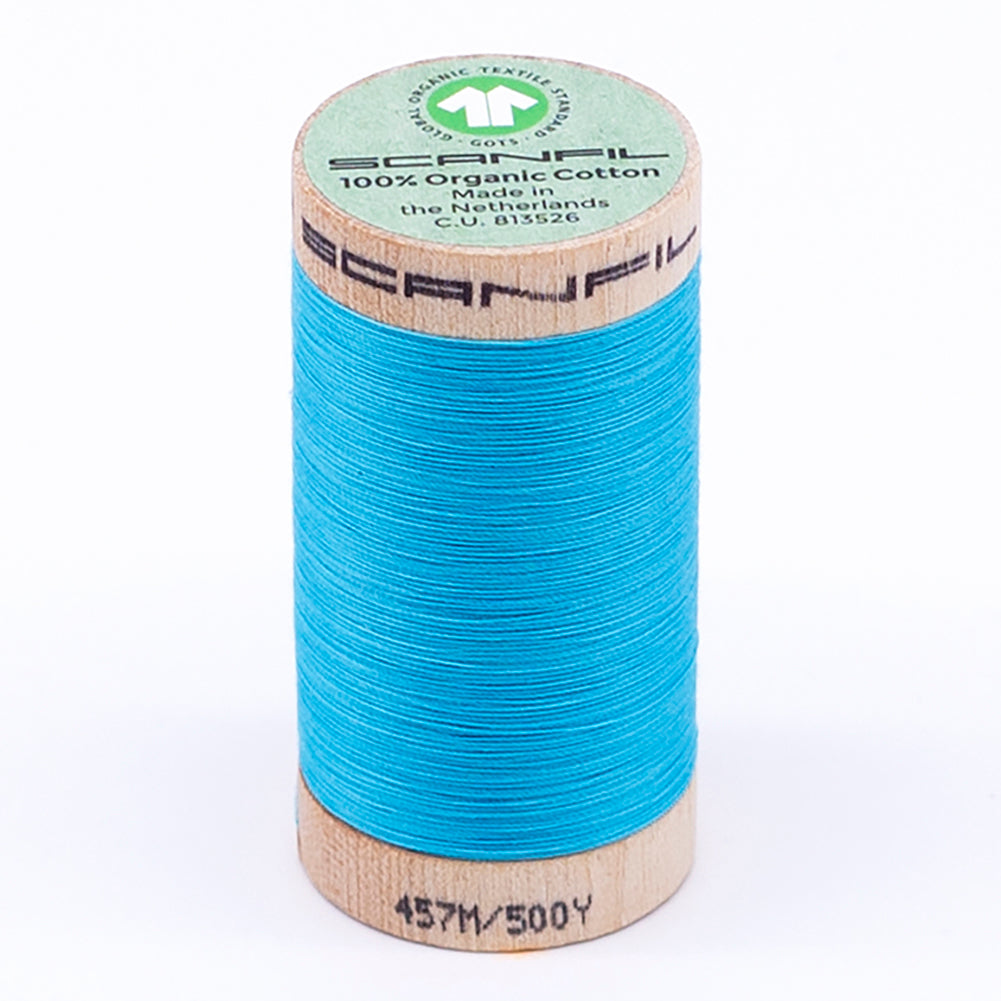 SCANFIL® 50wt Organic Pima Cotton Thread 500 yds - 4848 Blue Atoll - Joann Fabrics