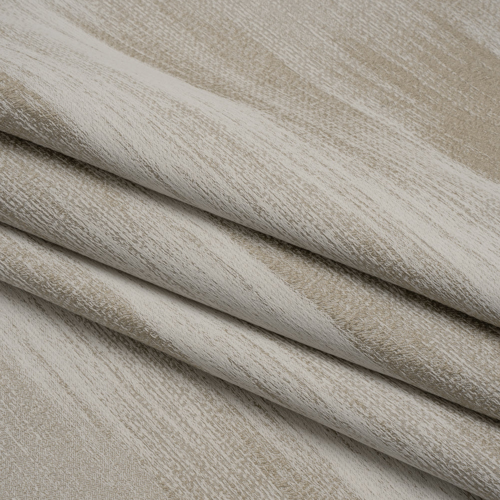 Recycled Polyester Jacquard - Oyster Brushstroke Striations - British Imported - Joann Fabrics