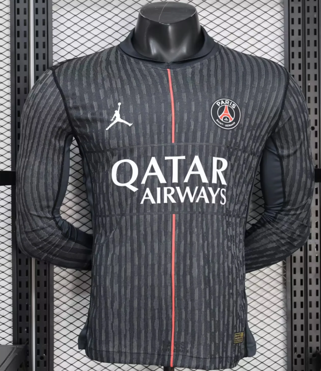 2025/2026 Long Sleeve Player Version Paris Saint-Germain Fourth Away Football Shirt 1:1 Thai Quality