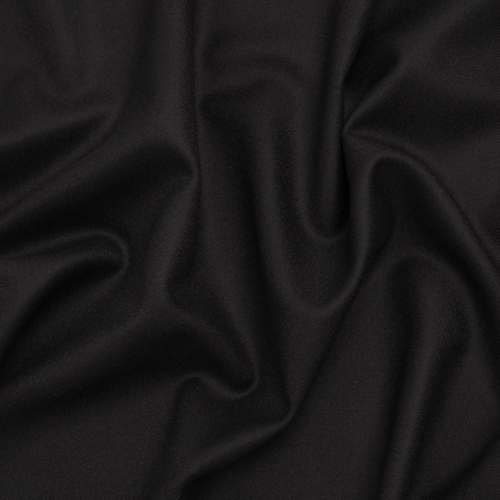 Brushed Virgin Wool Twill Made in Italy - Black - Joann Fabrics