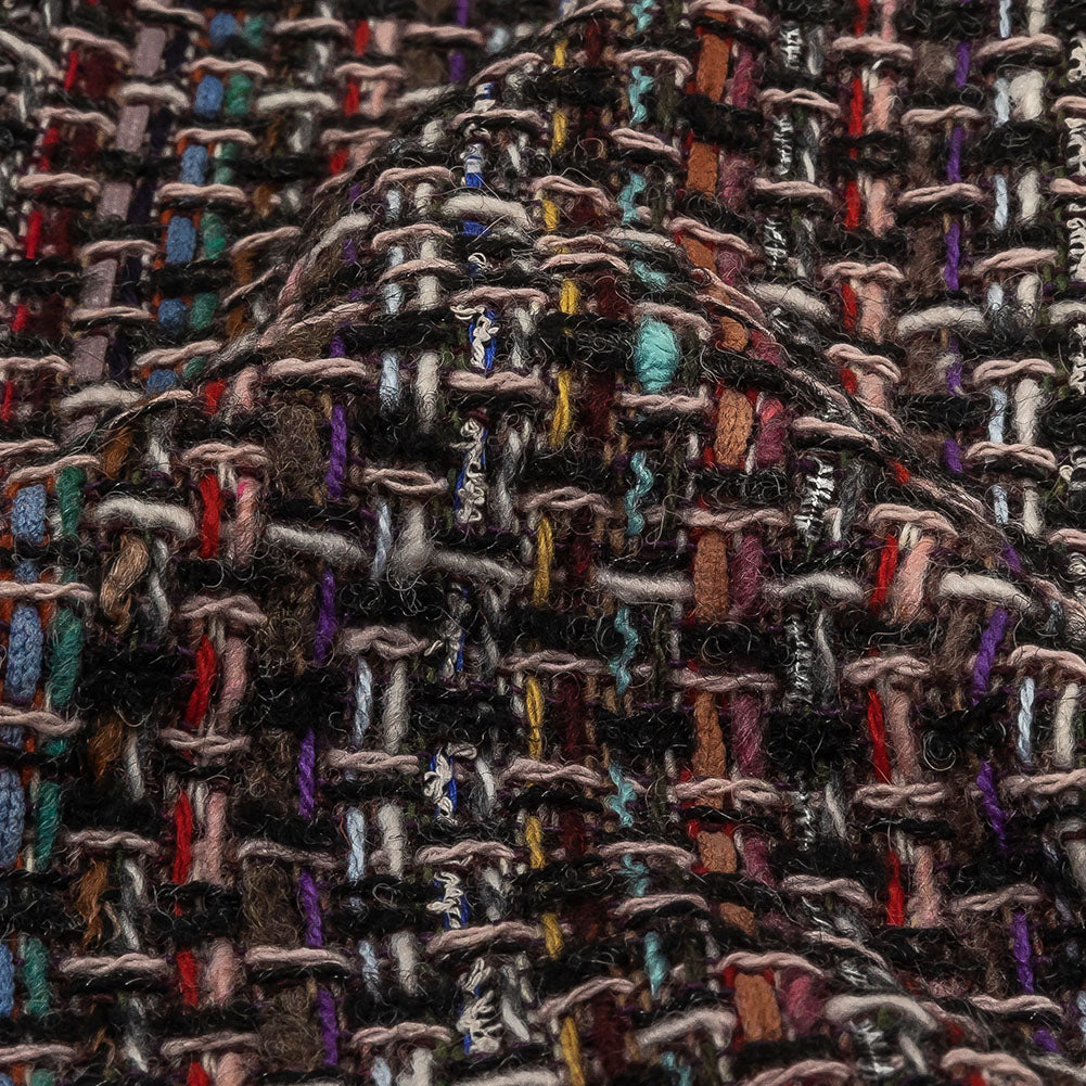 Charcoal and Multicolor Blended Wool Tweed - Joann Fabrics