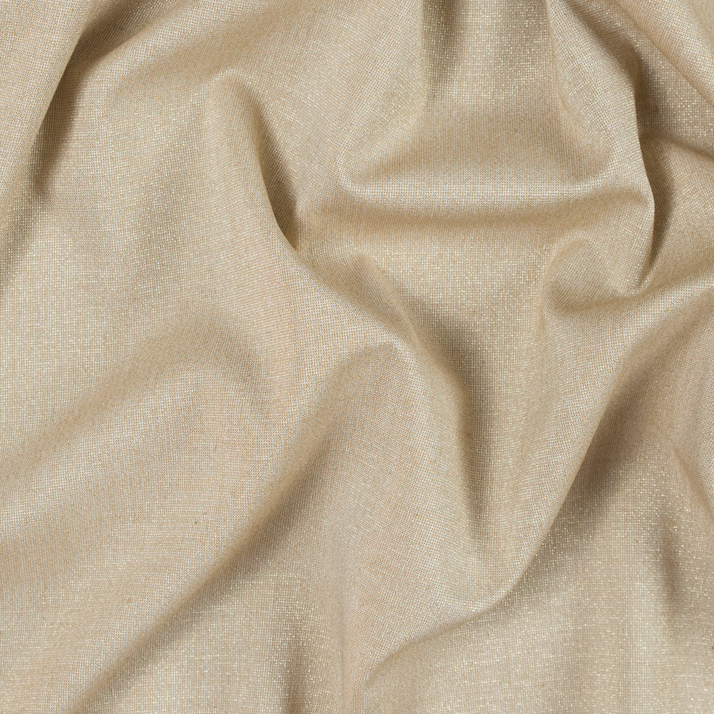 Metallic Gold and White Polyester Woven with Give - Joann Fabrics