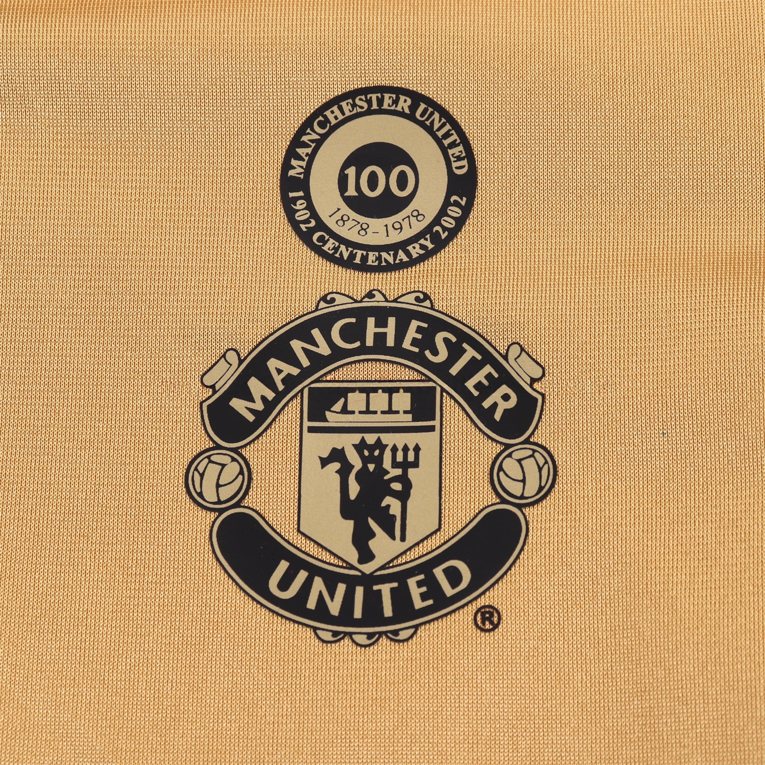 Retro Manchester United 2001-02 100th Centery Kids Kit - Yellow - UnitedFutballJersey