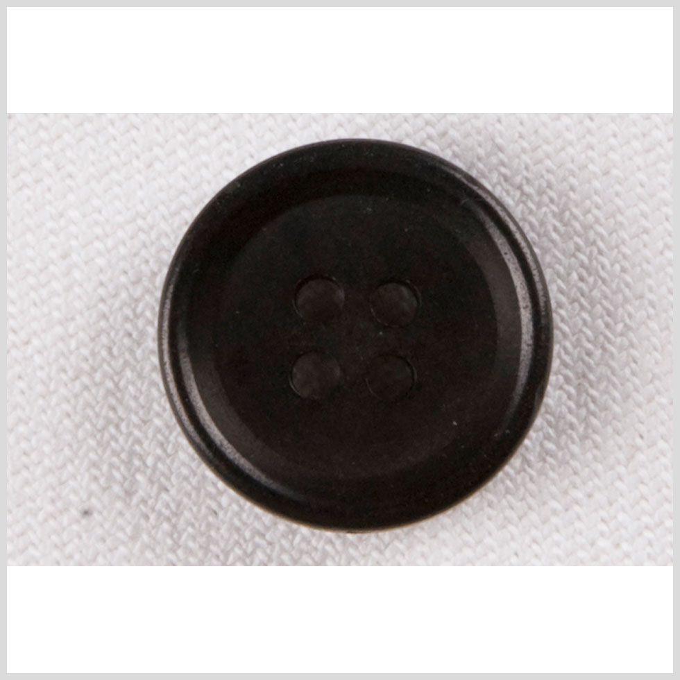 Plastic 4-Hole Button - 28L/18mm - Black Saucer Shaped - Joann Fabrics