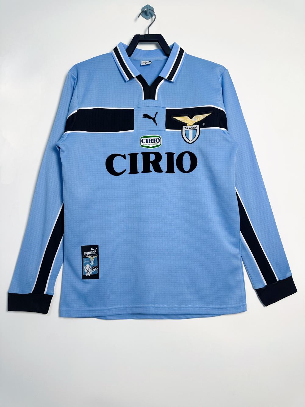 1998/1999 Retro Long Sleeve Lazio Home Soccer Jersey 1:1 Thai Quality