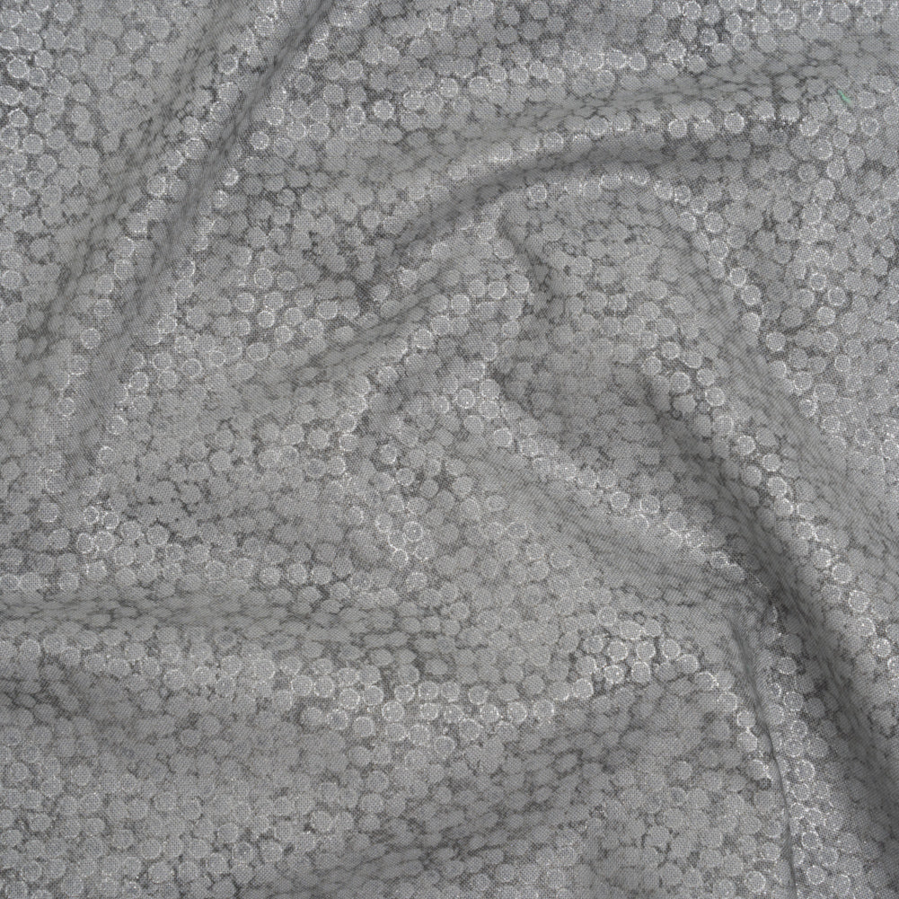 Metallic Printed Quilting Cotton by Northcott - City Fog Tiny Dots - Shimmer Collection - Joann Fabrics