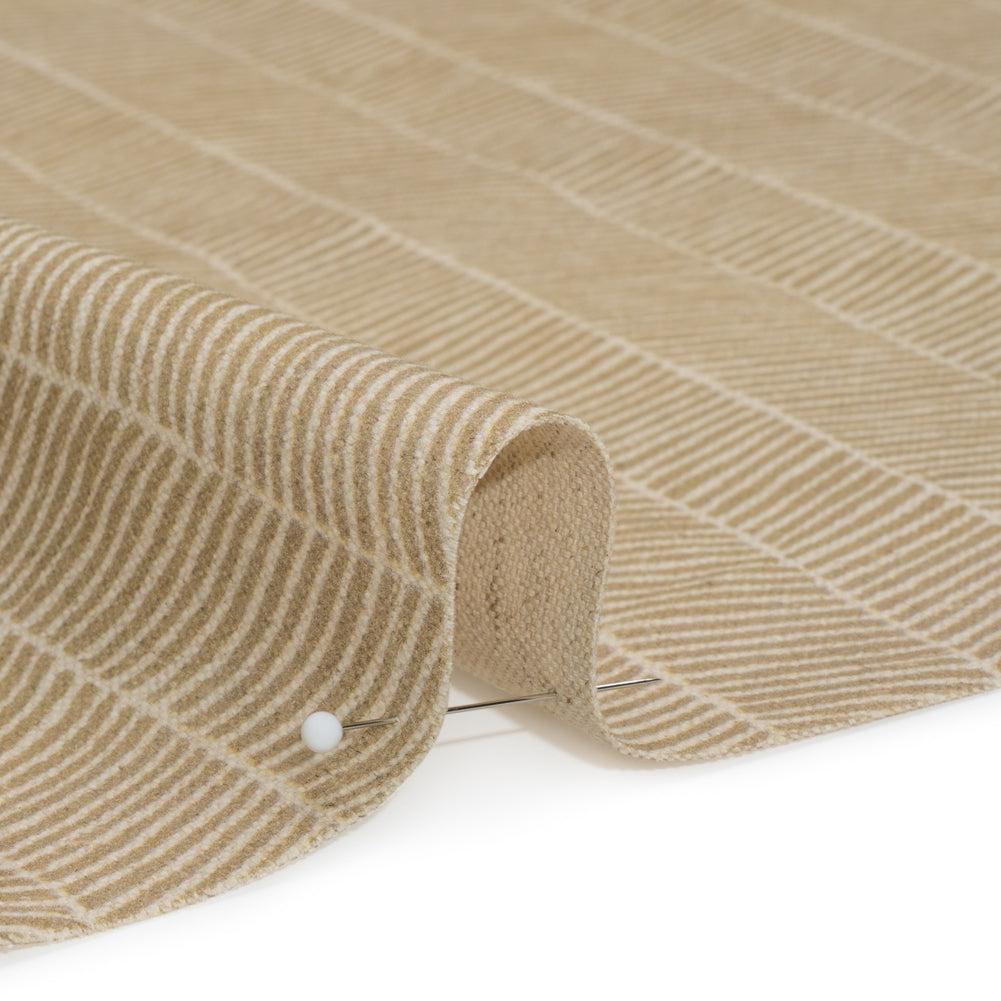 Brushed Cotton and Linen Canvas - Sand Painterly Herringbone - British Imported - Joann Fabrics