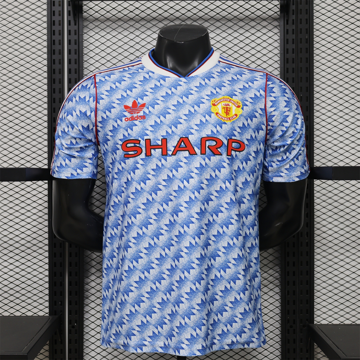 Manchester United 26-27 Terrace Icon Retro Casual Style Blue Jersey - Player Version - UnitedFutballJersey