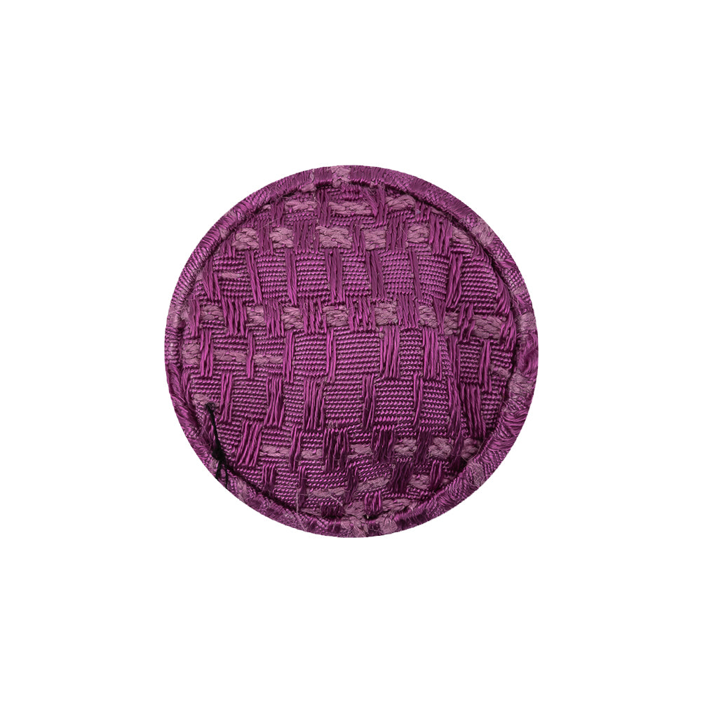 Magenta Jacquard Fabric Covered Domed Cotton Blend Sew On Button - 36L/23mm - Joann Fabrics