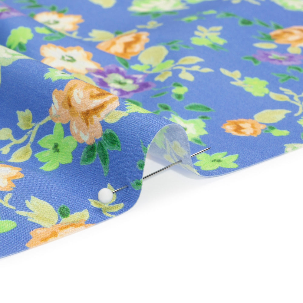 Mood Exclusive Blue Inch by Inch Stretch Cotton Poplin - Joann Fabrics