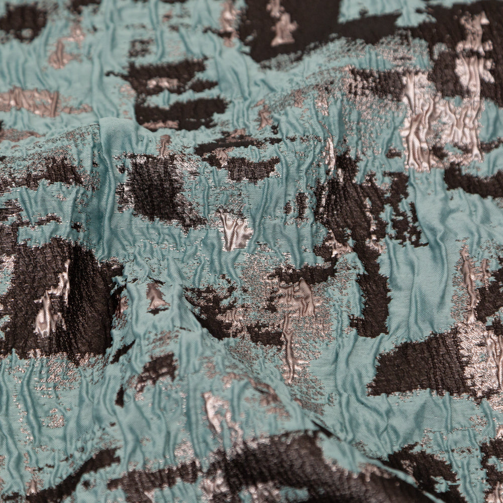Mint Chocolate Chip Abstract Luxury Metallic Brocade - Joann Fabrics