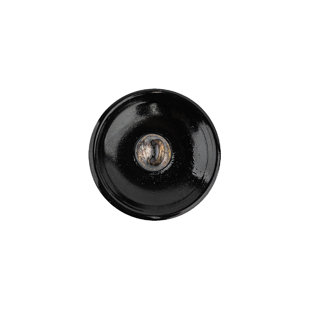 Vintage Gold and Black Floral Shank Back Glass Button - 28L/18mm - Joann Fabrics