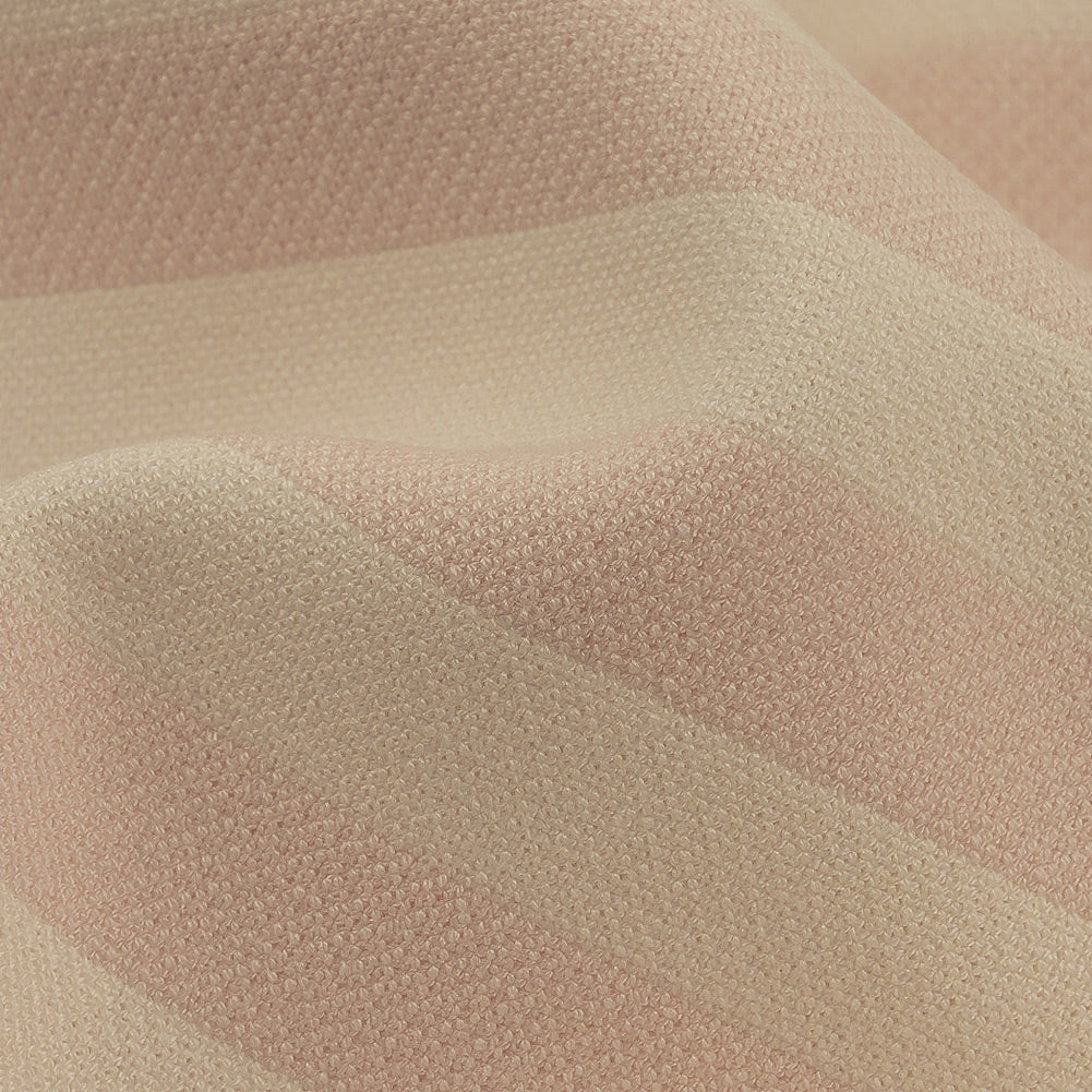 Italian Heavenly Pink Tone on Tone Striped Stretch Polyester and Viscose Double Cloth - Joann Fabrics