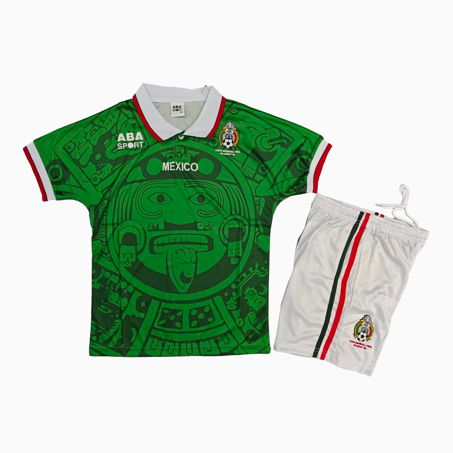 Retro Mexico 1998 Home Kids Kit - UnitedFutballJersey